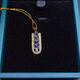 DRJEFUN new spot light luxury fashion super flash natural tanzanite pendant necklace S925 sterling silver inlaid exquisite and beautiful exquisite and beautiful
