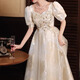 
Yinlan Color Evening Dress for Women 2025 New Small Birthday Banquet Engagement Dress Light Luxury Niche Vocal Art Exam Host Model 1 Picture Color M