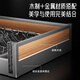 
Aux kitchen pull-basket cabinet drawer-type thickened double-layer space aluminum bowl basket pot bowl chopstick storage rack bowl and dish storage rack [wood grain style 700 cabinet] cabinet width 655-695