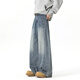 Foss Phil American Scimitar Jeans Primavera y verano Lavado holgado de verano Pantalones de hojastro informales DJ-25002 Blue XL [recomendado 150Jin [Jin equivale a 0.5 kg] -170Jin [Jin equivale a 0.5 kg]]]