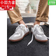 Xiaohuilijia extra-large size men's shoes genuine leather men's large-size men's shoes size 46-47 summer extra-large size German training shoes men 4 1315 white 36