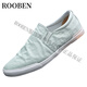 ROOBEN High-De-Luxury Brand Men's Shoes Shoes Shops Summer Summer New Style Breathable Casual, cómodo, zapatos Loafer Shoes Men's All Black 42
