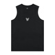 Veidoorn Schnelltrockneweste für Männer Fitness Sport laufende Basketball-Training Sommer Ice Seide Atmungsfreie ärmellose Weste Top Black XL