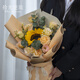 Sunflowers and Roses Mixed and Matched Bouquets Delivered in the Same City as a Flower Delivery for Girlfriends and Best Friends Holiday Gifts Bouquets Delivered by Flower Shops Silent Love丨Sunflowers and Champagne Roses and Lisianthus Mixed and Matched Small Bouquets