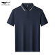 Sieben Wolves offizielles Flaggschiff 2025 Sommer atmungsaktives Männer-T-Shirt Neues dünnes dünnes, kurzärärmiges, festes Farbpolo-Polo-Hemd mit mittleren Alter 13566 Weiß One Size 105-165