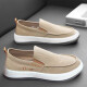 Zapatos de lona zapatos para hombres primavera y verano transpirable zapatos perezosos de un pie suave sole casual viejos zapatos de tela beijing a mediados de 2 gris-xj 43