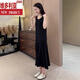 维多利亚的格调休闲黑色无袖背心连衣裙女装2025年新款春夏季慵懒风宽松遮肚长裙 黑色 S (建议80-98斤)