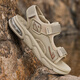 Huili Herrenschuhe, Luftkissensandalen, Herren Herbst neue Outdoor-Sportarten schnell trocknende Strandschuhe, Herren-Wandersandalen, Khaki [Luftkissen schnell trocknend] 39