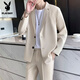 花花公子（PLAYBOY）西服套装男春季商务正装垂感百搭韩版潮流休闲小西装外套单西上衣 黑色 单件外套 L 120-135斤