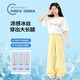 
Pitt Pitt Girls Pants Summer 2025 New Thin Children's Ice Silk Quick-Drying Mosquito Repellent Pants Summer Big Children's Casual Wide Leg Pants 15277 Blue 120 cm