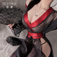 Feimu Japanese Phantom Impreso Kimono Set Perspectiva y nalgas expuestas para aliviar la tentación sexy pura pura 6628 ny1zft003644 japonesa fantasma negro + elevación roja de un tamaño (sugerido 80-125 Jin [Jin iguala 0.5 kg])