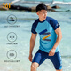 361 men's swimwear and swimming trunks split 2-piece set anti-embarrassment professional training five-quarter pants swimming equipment