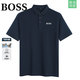 Boss Summer Pure Cotton Polo Shirt Revers kurzärmelig Geschäfte Casual Herren-Top T-Shirt T6167 Physischer Laden-grün L für 120-138 Jin [Jin ist 0,5 kg]