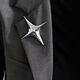 Cross star metal high-end suit brooch women's autumn high-end pin niche sense corsage U68-brooch