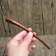 Longhushan straight hair, lightning-struck jujube wood hairpin with seven-star embossed crape myrtle and Taoist ritual, purely hand-polished, lightning-struck wood crape myrtle hairpin that has gone through the process
