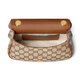 Gucci (Gucci) Bag du sac féminin Bag Blondie série mini sac d'épaule Bag féminin Nouveau sac à bandoulière 815700 Canvas d'ébène beige 815700haakg9755