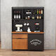 
Dingzhou Iron Art Retro Side Cabinet Industrial Style Tea Cabinet Living Room Storage Cabinet Kitchen Side Cabinet Storage Cabinet Durable and Practical: 80*40*183 Countertop Solid Wood