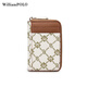 WILLIAMPOLO Candy Color Women's Small Card Bag Short Zipper Coin Wallet Fresh Business Card Clip 520 Gifts to Girlfriend Milk Green (20 Card Slots)