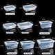 Zaiwai commercial large capacity super large refrigerator fresh storage box transparent rectangular plastic storage box with lid label box 9928 [Length 52 width 37 height 24cm] 26 liters self