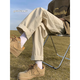 BAA AND BAA pants for men's summer thin style men's ice silk quick-drying fashion brand loose retro straight-leg casual nine-point wide-leg trousers light green B336-CLB L [Suggested 95-115Jin [Jin equals 0.5 kg]]