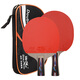 Pisces table tennis racket double racket set pendulum horizontal racket 6D six-star table tennis racket table tennis racket 2 pieces with 6 balls