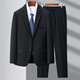 Lilan wool suit suit for men, professional formal work suit, banquet wedding dress, plus size men, black without slit 2XL 185/100