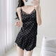 COLORFUL GEMS Summer Pajamas Women's Lace Sling Shorts Set 9226# White L