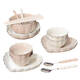 
ZNMW bowls, new household plates, bowls and chopsticks combination gift tableware, gold-painted food gift box 1355 0 inches