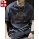 
VANCL heavy short-sleeved T-shirt for men in summer new American fashion brand pure cotton men loose large size trendy half-sleeved top for men 9918 dark gray regular M suitable 115-130Jin [Jin equals 0.5 kg]