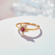 Meluxe 18K Gold Color Girl Ring Turmaline Ring Diamond Style Geburtstagsgeschenk für Frau [R15912] Turmaline 10 Punkte/13#