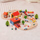 Holz kleiner Zug Hape Gleis Set Magnetic Lokomotive 3-5-7 Jahre alte Jungen Bausteine ​​Kinderspielzeug Brio 78 Stück Spuren Elektroauto