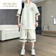 FR.YH.ZH凌越男装店2025夏季休闲运动套装男士百搭两件套 SI23黑色(YYW6195)ER5SI L(110-130斤)