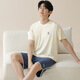 Pajama de pareja modal fresca para ropa de hogar de manga corta delgada de verano N15807 Mujeres l