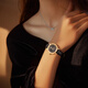 Kalorienkönig Licht Luxus Cowhide Watch Women's Diamond-Set Quartz Watch Women's Light Luxus Elegantes Nischengeschenk CK15923