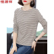 Hengyuanxiang Madre Camiseta de manga larga para mujeres 2025 Spring y otoño Nuevo estilo de mediana edad y anciana
