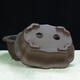 Yixing purple clay flower pot classical ceramic pot succulent pot flower old pile tree planting four square bonsai pot orange red 848 small purple clay