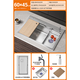 XMSJ Spek Waschbecken Großer Tankküche Haushalt 304 Edelstahl Edelstahl Taichung Unteres Basin Spülpool handgefertigte integrierte dicke C11304-Funktionsschlitz 68x45cm+ Digitale Displaypumpe