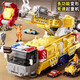 Idol Cat (Idol Cat) Track Alloy-Auto-Puzzle-Spielzeug für Jungen Geburtstagsgeschenke für 3-6 Jahre alte Jungen und Babys Kindertag Crane [2 Alloy Car + Off-Road Vehicle + Exquisite Geschenkbox] [Gleiches Modell für Sam] kann Wasser für zwei, drei, vier, fünf und sechs Jahre sprühen