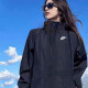 Nike (Nike) Frauensportanzug 2025 Spring Neue Modetrendwindproof Jacke Lose Hosen DM6180-010+CJ7347-010 XL