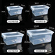 
SPACEXPERT transparent storage box extra large size commercial storage box large size transparent plastic box kitchen dining room storage desktop sorting transparent height 9928 [52X37X23 cm] medium size