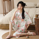 Modal Summer New Chinese Pyjamas setzt kurzärmelige Frauen-Hauskleidung, die gekürzt wurden, geholfen im Sommer. Dünner Stil ist bequem. Y9901 M (Empfohlen 75-95jin [Jin ist gleich 0,5 kg]))