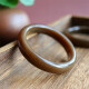 Bref Hetian Jade Bracelet Xinjiang Qiemo Sugar Jade à bande large ping un bracelet Bracelet pour le bracelet Jade Brown Sugar Lamb Fat Maillard Certificat [Non. 16790] 59 mm bouche annulaire