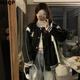 MXQP College Style Baseball Uniformjacke für Frauen im Frühjahr und Herbst Neue losen Casual Spleißen kontrastierender Farbstech -Halsband -Top -Trend 1047 Aprikose [95jin [Jin entspricht 0,5 kg]]