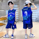
[Boys basketball uniform] Boys basketball uniform quick-drying suit baby sleeveless vest summer suit children boy green 140