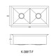 Kohler K-3881388397830T-FP-NA Porris Hülle Spülbecken Ein- und Doppel-Tank-Küchenbecken K-3883T-F/P-Na