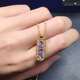 DRJEFUN new spot light luxury fashion super flash natural tanzanite pendant necklace S925 sterling silver inlaid exquisite and beautiful exquisite and beautiful