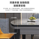 Ziwu dining table household thickened slate dining table and chair combination square and round dual-purpose dining table 813#1.35m table+101 leather chair*6