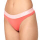 HUGO BOSS Men's Bold Logo Cotton Stretch Thong, Pink, S Pink S