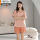 
Modal pure cotton summer pajamas women pullover pajamas summer short-sleeved shorts comfortable and casual home clothing set Z9855 [main picture] XL [recommended 120-140Jin [Jin equals 0.5 kg] wear]