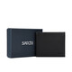 Sachi Men's Ticket Clip Genuine Leather Short Wallet for Boyfriend Black One Size